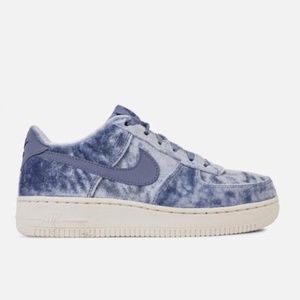 Blue Crushed Velvet Nike Air Force 1 Lows